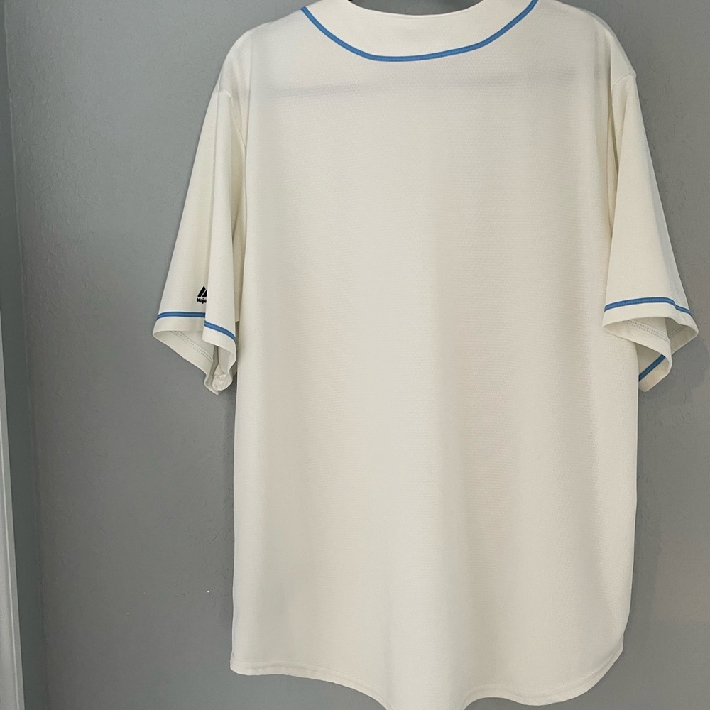 Tampa Bay Rays Cream and Blue Baseball Jersey - Picture 5 of 6